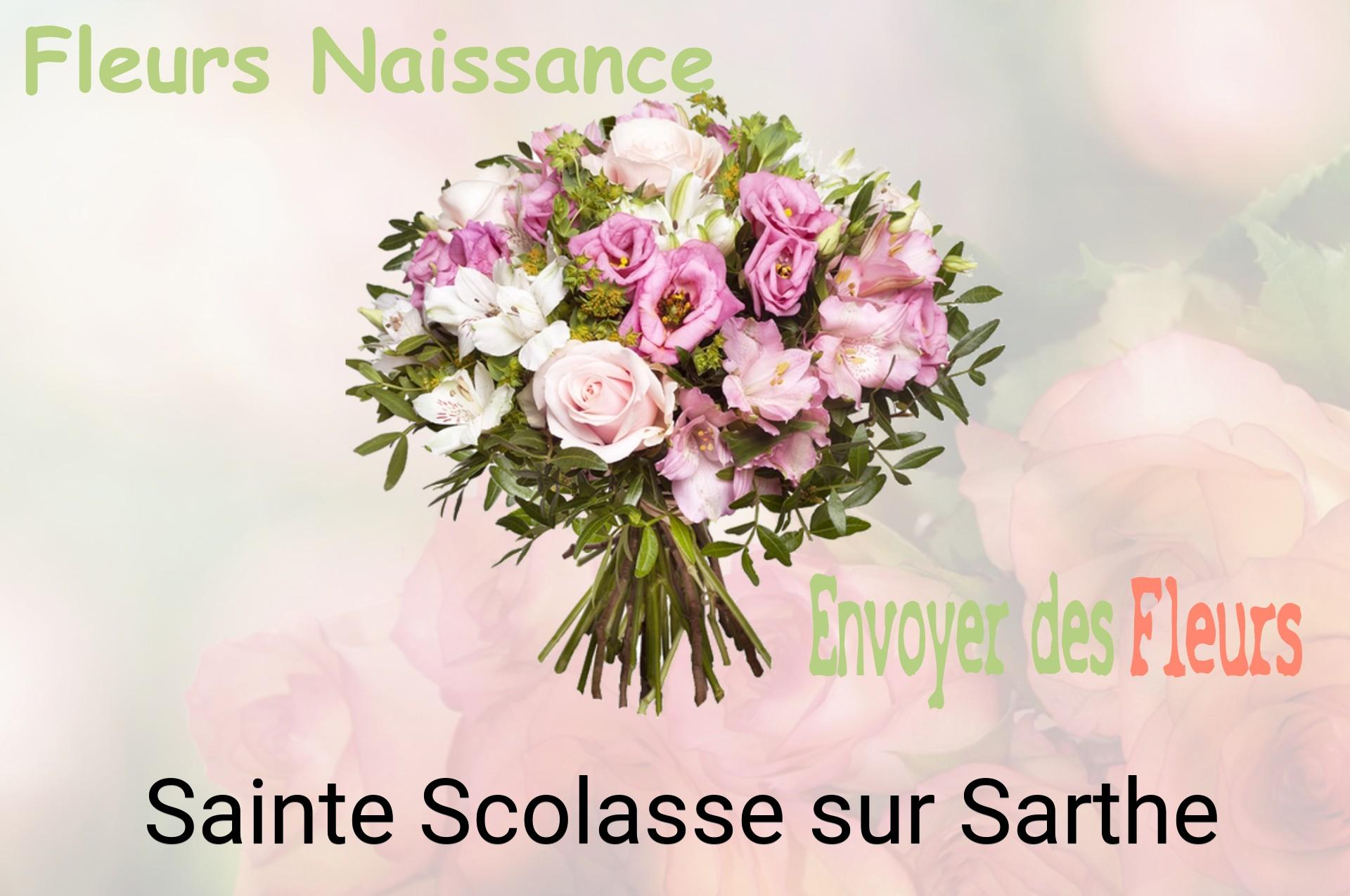 Bouquet de fleurs de naissance livré à Sainte-Scolasse-sur-Sarthe