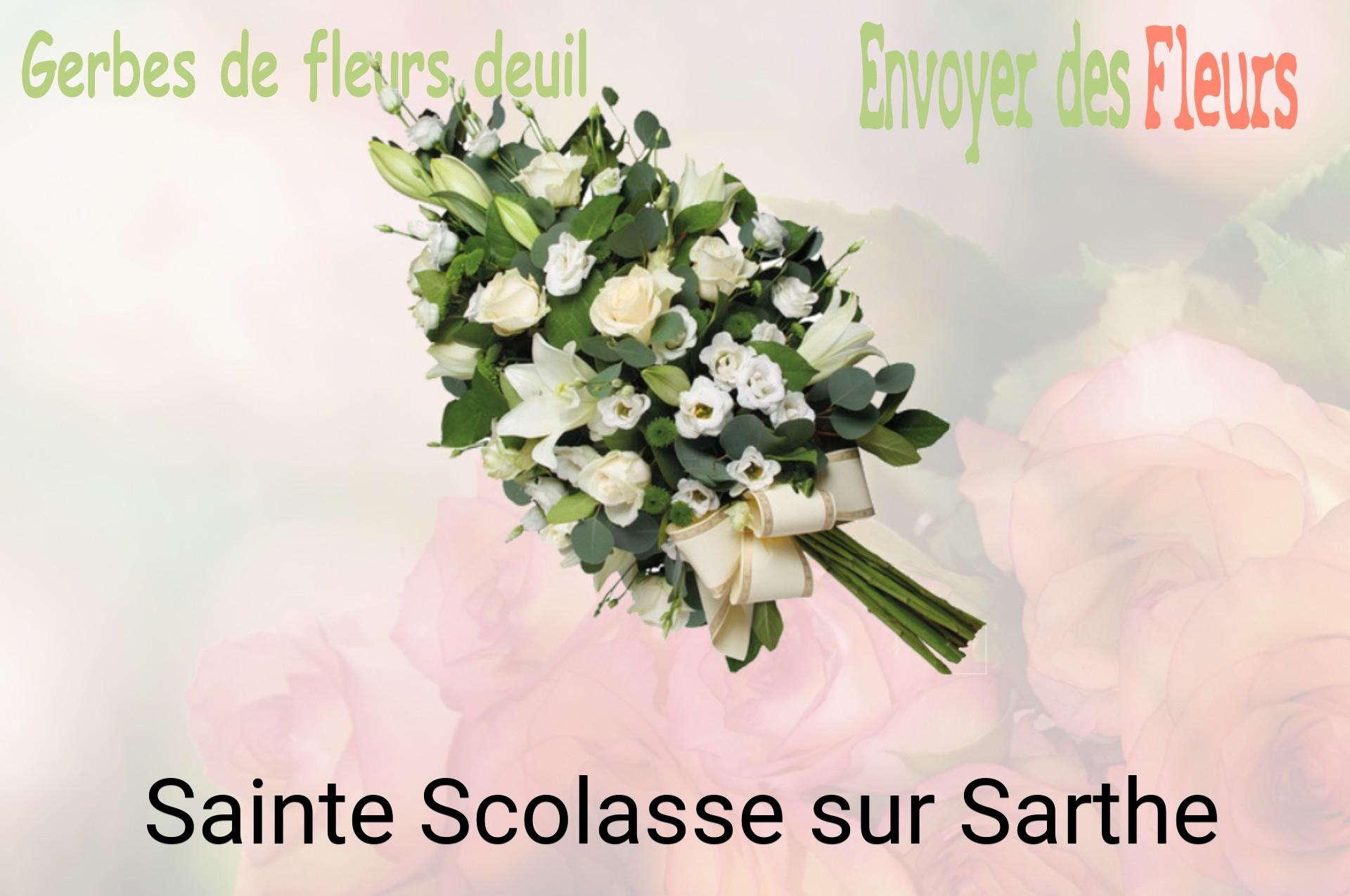 Gerbe de fleurs de deuil livrée à Sainte-Scolasse-sur-Sarthe